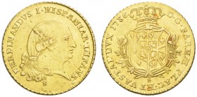 EUROPEAN COINS - VARIA 
 ITALIA 
 PARMA 
 Ferdinando di Borbone, 1765-1802. Doppia 1786 S, Parma. FERDINANDVS I HISPANIAR INFANS. Testa a destra //...