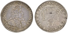 EUROPEAN COINS - VARIA 
 ITALIA 
 RETEGNO 
 Antonio Gaetano Gallio/Trivulzio, 1679-1705. Quarto di Filippo 1686. ANT CAIERANVS TRIVVL S R I PRIN ET...