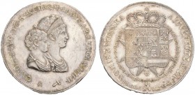 EUROPEAN COINS - VARIA 
 ITALIA 
 TOSCANA 
 Carlo Ludovico di Borbone e Maria Luigia, 1803-1807. Dena 1803, Firenze. CAROLVS LVD D G REX ETR G M AL...