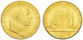 EUROPEAN COINS - VARIA 
 ITALIA 
 VATICANO 
 100 Lire 1942 / Anno IV, Roma. Fr. 287; Pagani 708. 5,20 g.
 ORO. Rara. FDC