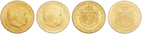 EUROPEAN COINS - VARIA 
 LIECHTENSTEIN 
 FÜRSTENTUM 
 50 und 25 Franken 1961. Fr. 22 & 23; HMZ 2­1386c & 2­1387c.
 GOLD. Unzirkuliert (2)