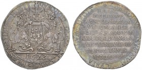EUROPEAN COINS - VARIA 
 NETHERLANDS 
 CAMPEN 
 City. Silver medal 1673. Unsigned. KPK 1170; v. Loon III, S. 134. 32,24 g.; 45 mm.
 Extremely rare...