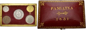 EUROPEAN COINS - VARIA 
 POLAND 
 KINGDOM 
 Revolution, 1830-1831. Coin set 1831. Including: Ducat 1831 (Fr. 114; Kopicki 2750, R1), 5 Zloty 1831 (...