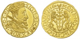 EUROPEAN COINS - VARIA 
 POLAND 
 GDANSK / DANZIG 
 City. Ducat 1610. In the name of Sigismund III Vasa (1587-16302). SIGIS 3D G REX POL M D L R P....