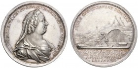 AUSTRIA 
 RÖMISCH-DEUTSCHES REICH 
 Maria Theresia, 1740-1780. Silbermedaille 1765. Von P. Kaiserwerth. Auf die Vollendung des Francisi-Stollens in ...