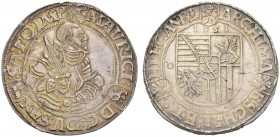 DEUTSCHLAND - GERMANIA 
 SACHSEN 
 SACHSEN, KURFÜRSTENTUM 
 Moritz, 1547-1553. Taler 1551, Annaberg. Dav. 9787; Schnee 689 Anm.690. 28,97 g.
 Unzi...