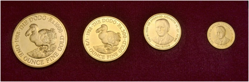 COINS & MEDALS FROM OVERSEAS 
 MAURITIUS 
 Republic, since 1968. 1000, 500, 25...