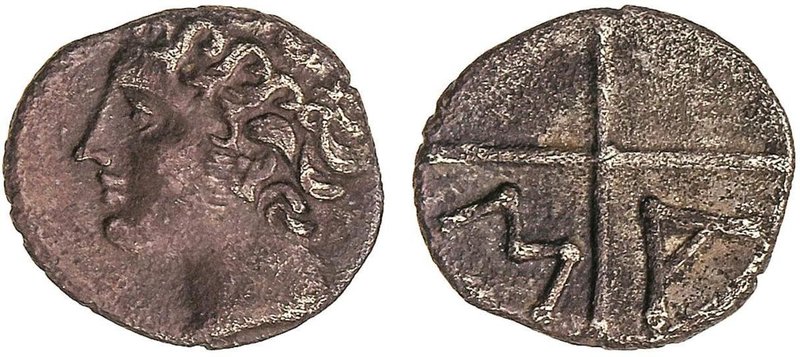 GREEK COINS
Óbolo. 350 a.C. MASSALIA. Anv.: Cabeza de Apolo a izquierda. Rev.: ...