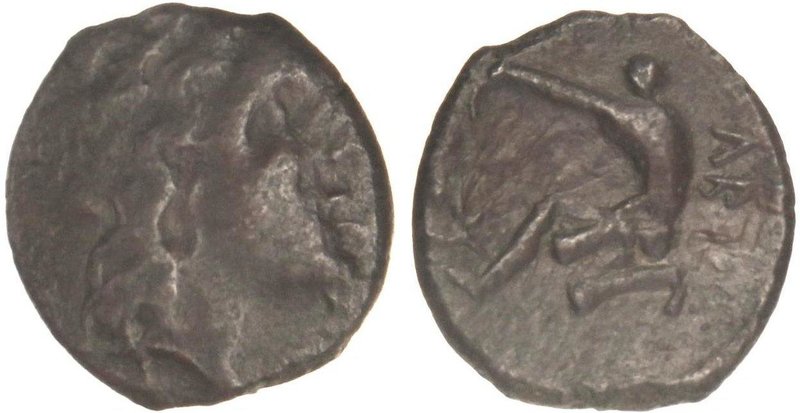 GREEK COINS
AE 17. 260-270 a.C. ESCITIA, OLBIA. Anv.: Cabeza laureada de Apolo ...