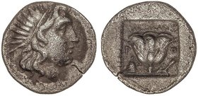 GREEK COINS
Dracma. 190-170 a.C. MAGISTRADO ANAXIDOTOS. RODAS. ISLAS DE CARIA. Anv.: Cabeza radiada de Helios a derecha. Rev.: ANA¶I¶OTO¶encima, P - ...