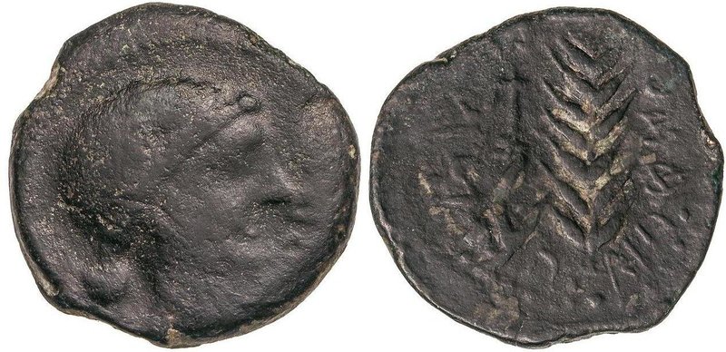 CELTIBERIAN COINS
As. 120-20 a.C. ABRA (PORCUNA. Jaén). Anv.: Cabeza femenina a...