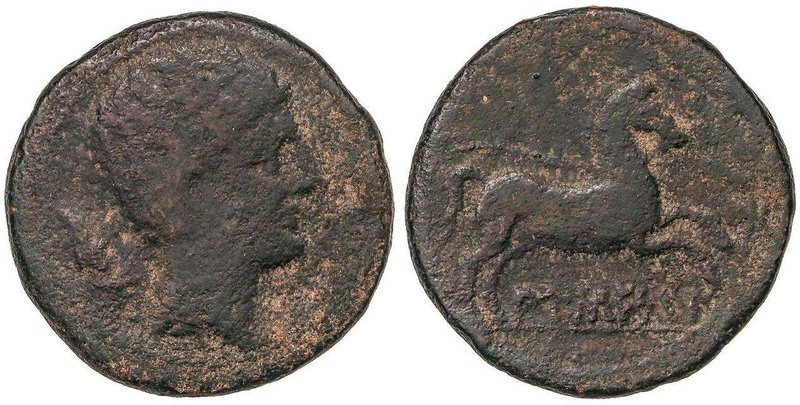 CELTIBERIAN COINS
Semis (Uncial). 120-20 a.C. AUSESCEN (VIC, Barcelona). Anv.: ...