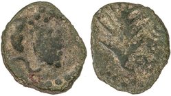 CELTIBERIAN COINS
Semis. 50 a.C. BAICIPO (CÁDIZ). Anv.: Racimo a izquierda S. Rev.: Espiga a derecha, debajo BAIC(IP). 3,16 grs. AE. RARA. AB-183; AC...