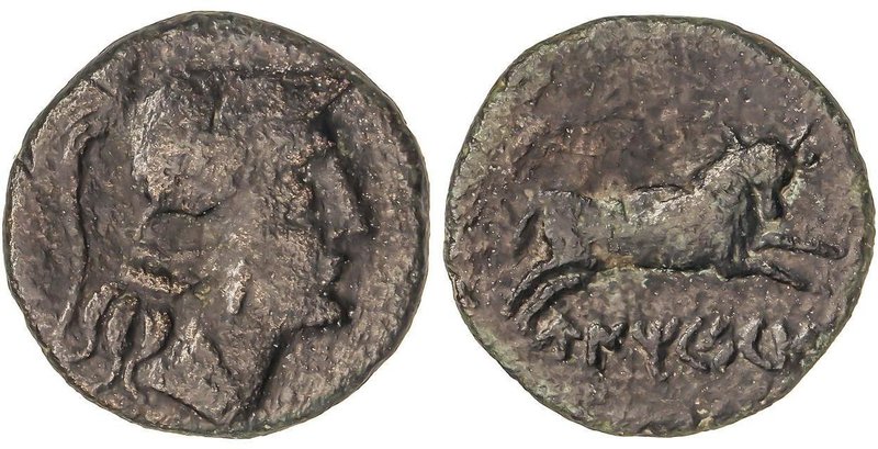 CELTIBERIAN COINS
Semis. 130-90 a.C. UNTICESCEN (SANT MARTÍ D´EMPÚRIES, Girona)...