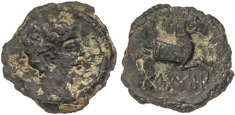 CELTIBERIAN COINS
Cuadrante. 120-20 a.C. ILDURO (MATARÓ). Anv.: Cabeza masculin...