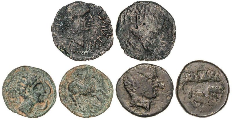 CELTIBERIAN COINS
Lote 3 monedas Semis y As (2). ILTIRTA (2) e ILERDA (LLEIDA) ...