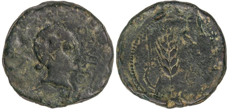 CELTIBERIAN COINS
Dupondio. 220-20 a.C. OBULCO (PORCUNA, Jaén). Anv.: Cabeza fe...