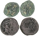CELTIBERIAN COINS
Lote 2 monedas As. 120-20 a.C. OSET (AZNALFARACHE, Sevilla). Anv.: Cabeza masculina a derecha, delante OSSET. Rev.: Genio en pie a ...