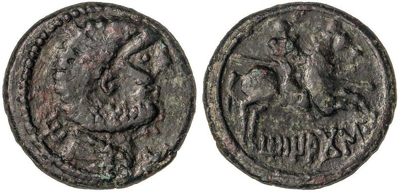 CELTIBERIAN COINS
As. 120-20 a.C. TITIACOS (TRICIO, La Rioja). Anv.: Cabeza bar...