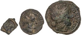 CELTIBERIAN COINS
Lote 3 monedas 1/8 Calco, Semis y As. CARISA, EBUSUS y OBULCO. AE. Incluye: Semis Carisa, 1/8 Calco Ebusus y As Obulco. A EXAMINAR....