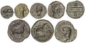 CELTIBERIAN COINS
Lote 8 monedas Cuadrante a As. AE. Incluye Semis Cartagonova AB-569, 1/4 Calco Ebusus Vill-30, Cuadrante Balsa Vill-1a, As Bilbilis...