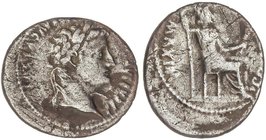 ROMAN COINS: ROMAN EMPIRE
Denario. Acuñada el 14-37 d.C. TIBERIO. Rev.: PONTIF. MAXIM. Livia sentada a derecha. 3,46 grs. AR. (Oxidaciones limpiadas)...
