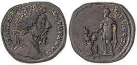 ROMAN COINS: ROMAN EMPIRE
Sestercio. Acuñada el 172-173 d.C. MARCO AURELIO. Anv.: M. ANTONINVS AVG. TR. P. XXVII. Cabeza laureada a derecha. Rev.: R(...