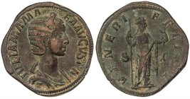 ROMAN COINS: ROMAN EMPIRE
Sestercio. Acuñada el 235 d.C. JULIA MAMEA. Anv.: IVLIA MAMAEA AVGVSTA. Busto diademado a derecha. Rev.: VENERI FELICI S. C...