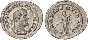 ROMAN COINS: ROMAN EMPIRE
Denario. Acuñada el 235-236 d.C. MAXIMINO I. Anv.: IMP. MAXIMINVS PIVS AVG. Busto laureado a derecha. Rev.: PROVIDENTIA AVG...