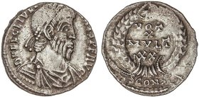 ROMAN COINS: ROMAN EMPIRE
Siliqua. 361 d.C. JULIANO II. ARLÉS. Anv.: D. N. FL. CL. IVLIANVS P. F. AVG. Busto diademado con barba a derecha. Rev.: VOT...