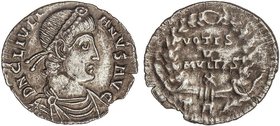 ROMAN COINS: ROMAN EMPIRE
Siliqua. 360-363 d.C. JULIANO II. TREVERI. Anv.: D. N. CL. IVLIANVS AVG. Busto diademado y acorazado a derecha. Rev.: VOTIS...
