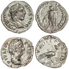 ROMAN COINS: ROMAN EMPIRE
Lote 2 monedas Denario. Acuñadas el 141 y 206 d.C. FAUSTINA MADRE y CARACALLA. 3,14 y 3,04 grs. AR. Reversos CONSECRATIO Pa...