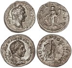 ROMAN COINS: ROMAN EMPIRE
Lote 2 monedas Denario. CARACALLA y HELIOGÁBALO. AR. MONETA AVG.; VICTOR ANTONINVS AVG. A EXAMINAR. MBC+.