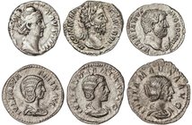 ROMAN COINS: ROMAN EMPIRE
Lote 6 monedas Denario. ADRIANO, FAUSTINA MADRE, CÓMODO, JULIA DOMNA, JULIA SOEMIAS y JULIA MAESA. AR. Incluye Adriano rev:...