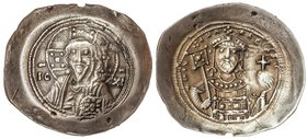 BYZANTINE COINS
Histamenon Nomisma. (1071-1078 d.C.). MIGUEL VII. CONSTANTINOPLA. Anv.: Busto de Cristo de frente , a los lados IC - XC. Rev.: + MIXA...