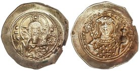 BYZANTINE COINS
Histamenon Nomisma. (1071-1078 d.C.). MIGUEL VII. CONSTANTINOPLA. Anv.: Busto de Cristo de frente , a los lados IC - XC y dos globulo...