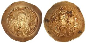 BYZANTINE COINS
Histamenon Nomisma. MIGUEL VII (1071-1078 d.C.). CONSTANTINOPLA. Anv.: Busto de Cristo de frente, a los lados IC-XC y dos glóbulos. R...
