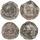 AL-ANDALUS COINS: CALIFHATE
Lote 4 monedas Dirham. 400H y 402H. SULEIMÁN y HIXEM II (2º reinado). MEDINA AZAHARA y Al-ANDALUS (3). AR. Dirham 400H Su...