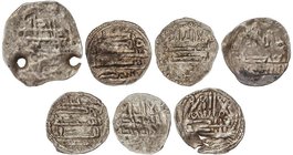ISLAMIC WORLD: IDRISIDS
Lote 7 monedas 1/2 (6) y 1 Dirham. ¿MUHAMMAD BEN AL QASSIM?, ABD AL MUTTALIB e IMITACIONES BÁRBARAS. SIN CECA. AR. ¿Muhammad ...