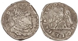 SPANISH MONARCHY: PHILIP III
4 Tari. 1620. SICÍLIA. MESSINA. I.-P. 10,37 grs. AR. Spahr-41; Vti-143. MBC.