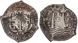 SPANISH MONARCHY: PHILIP IV
8 Reales. 1659. POTOSÍ. E. 25,38 grs. Pátina oscura. Cal-447. (MBC-).