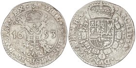 SPANISH MONARCHY: PHILIP IV
Patagón. 1653. AMBERES. BRABANTE. 27,93 grs. AR. Vanhoudt-645.AN; Vti-956. MBC.