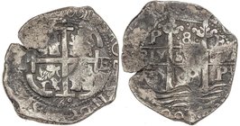 SPANISH MONARCHY: CHARLES II
8 Reales. 1669. POTOSÍ. E. (Leves oxidaciones). Pátina oscura limpiada. Cal-344. BC+.