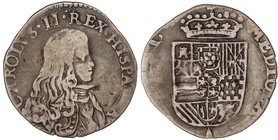 SPANISH MONARCHY: CHARLES II
1/8 Felipe. (1676). MILÁN. 3,28 grs. AR. Pátina. ESCASA. KM-85; Vti-9. MBC-.