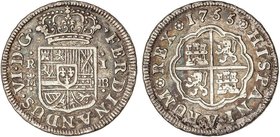 SPANISH MONARCHY: FERDINAND VI
1 Real. 1755. MADRID. J.B. 2,89 grs. Cal-567. MBC.