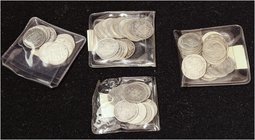 PESETA SYSTEM: LOTS
Lote 54 monedas 50 Céntimos. 1880 a 1910. 1880 (10), 1881 (7), 1885 (6), 1892 (3), 1894 (3), 1896 Falsa, 1900 (2), 1904 (18), 191...