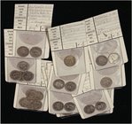 PESETA SYSTEM: LOTS
Lote 33 monedas 50 Céntimos. 1869 a 1926. 1869, 1889 (4), 1894, 1900 (2), 1904 (10), 1910 (7), 1926 (8). Estrellas visibles. A EX...