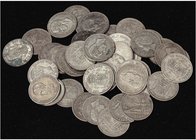 PESETA SYSTEM: LOTS
 Lote 45 monedas 5 Pesetas . GOBIERNO PROVISIONAL, AMADEO I, ALFONSO XII y ALFONSO XIII . Algunas con estrellas visibles, incluye...