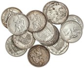 PESETA SYSTEM: II REPUBLIC
Lote 13 monedas 1 Peseta. 1933 (*3-4). AR. A EXAMINAR. MBC+ a EBC.