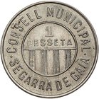 PAPER MONEY OF THE CIVIL WAR: CATALUNYA
1 Pesseta. C.M. de SEGARRA DE GAIÀ. CuNi. AT-2308. EBC+.